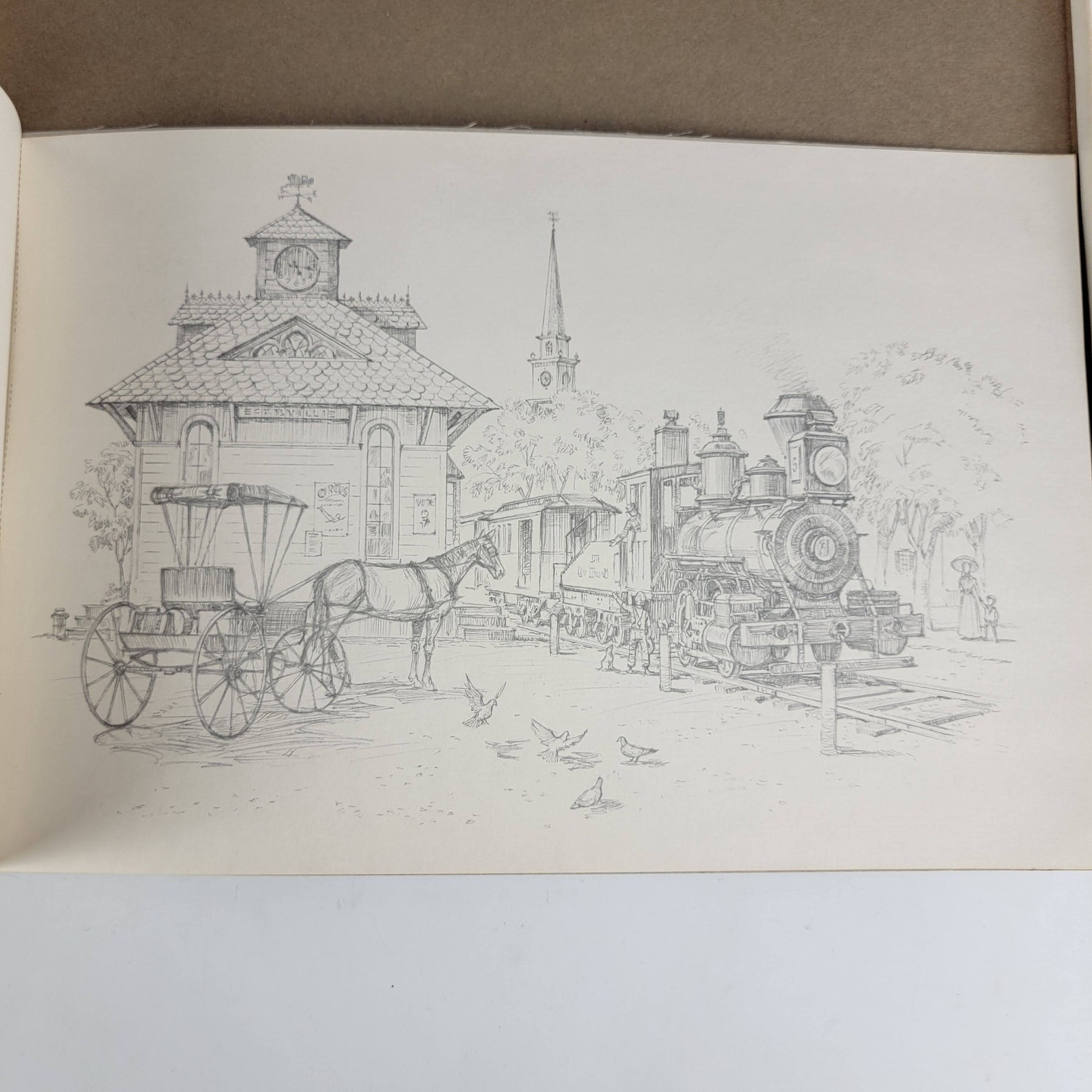 Vintage Kim's Down Memory Lane Coloring Book: Giant Size, 1960s Red ...