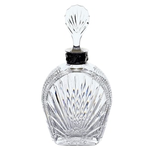 Crystal Whisky Karaffe mit Sterling Silber Kragen & Stopper