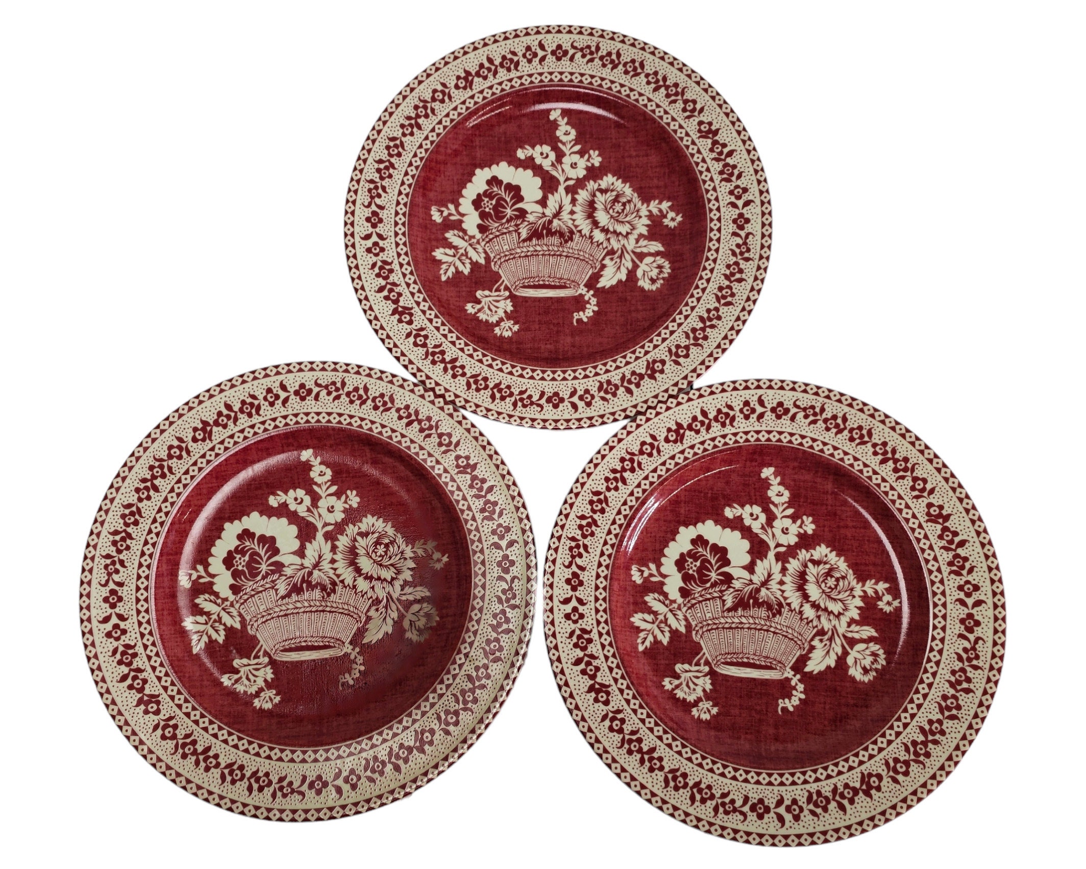 フランス製 Limoges ❁﻿fleur❁﻿美しいレリーフのディナープレート Pierre Frey Dinner Plates, Paris Limoges Dinner Plates, Paniers