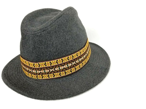 Vintage San Diego Hat Company, Gray Wool Fedora, … - image 4