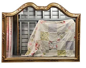 Vintage Carolina Company Gold Gilt Rococo Wall Mirror: 52" Ornate Baroque Style