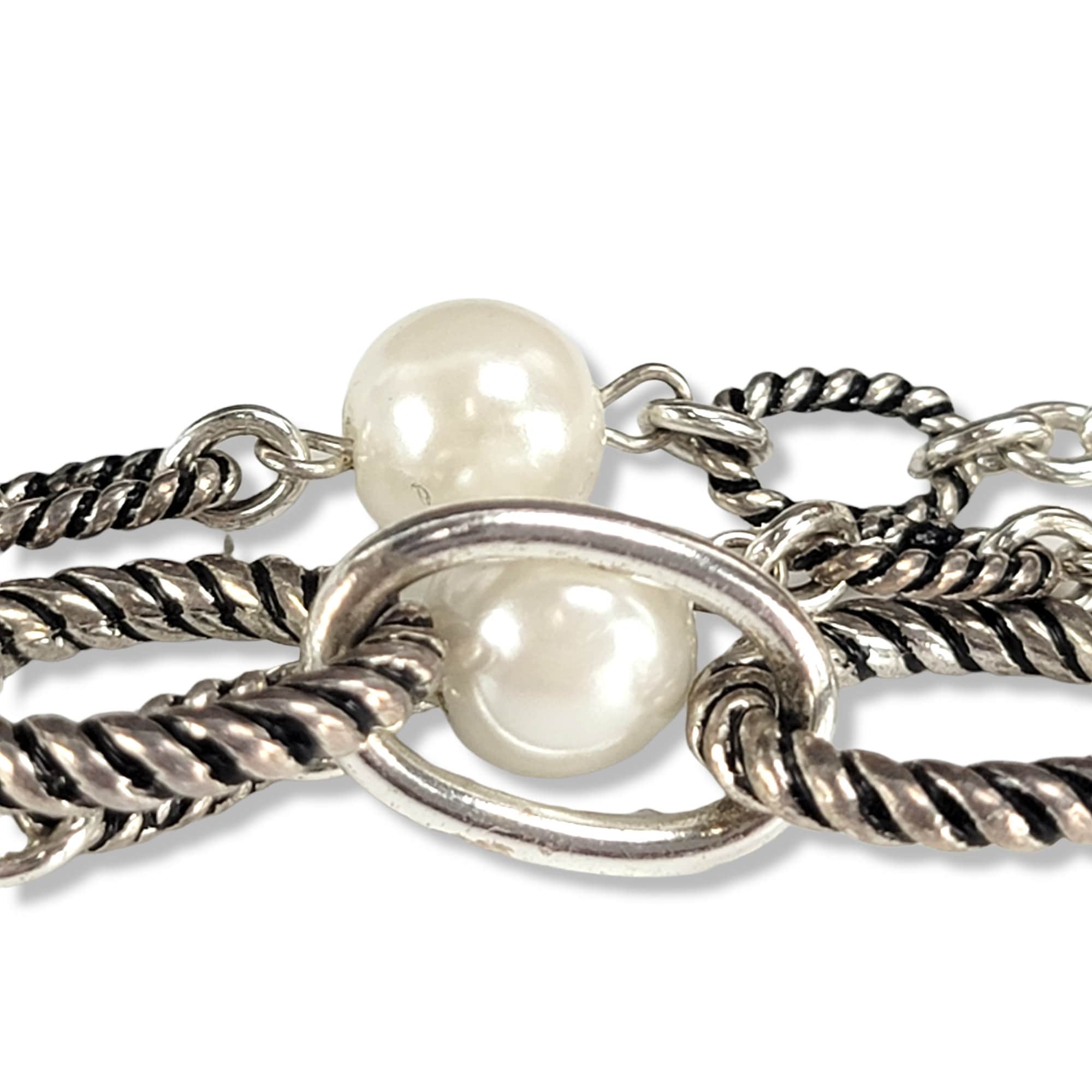 ヴィンテージ カール・ラガーフェルド チェーンブレスレット：シルバー