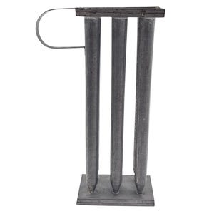 Antique 6-Tube Tin Candle Mold with Handle – Primitive Colonial Taper Mold – Rustic Farmhouse Décor