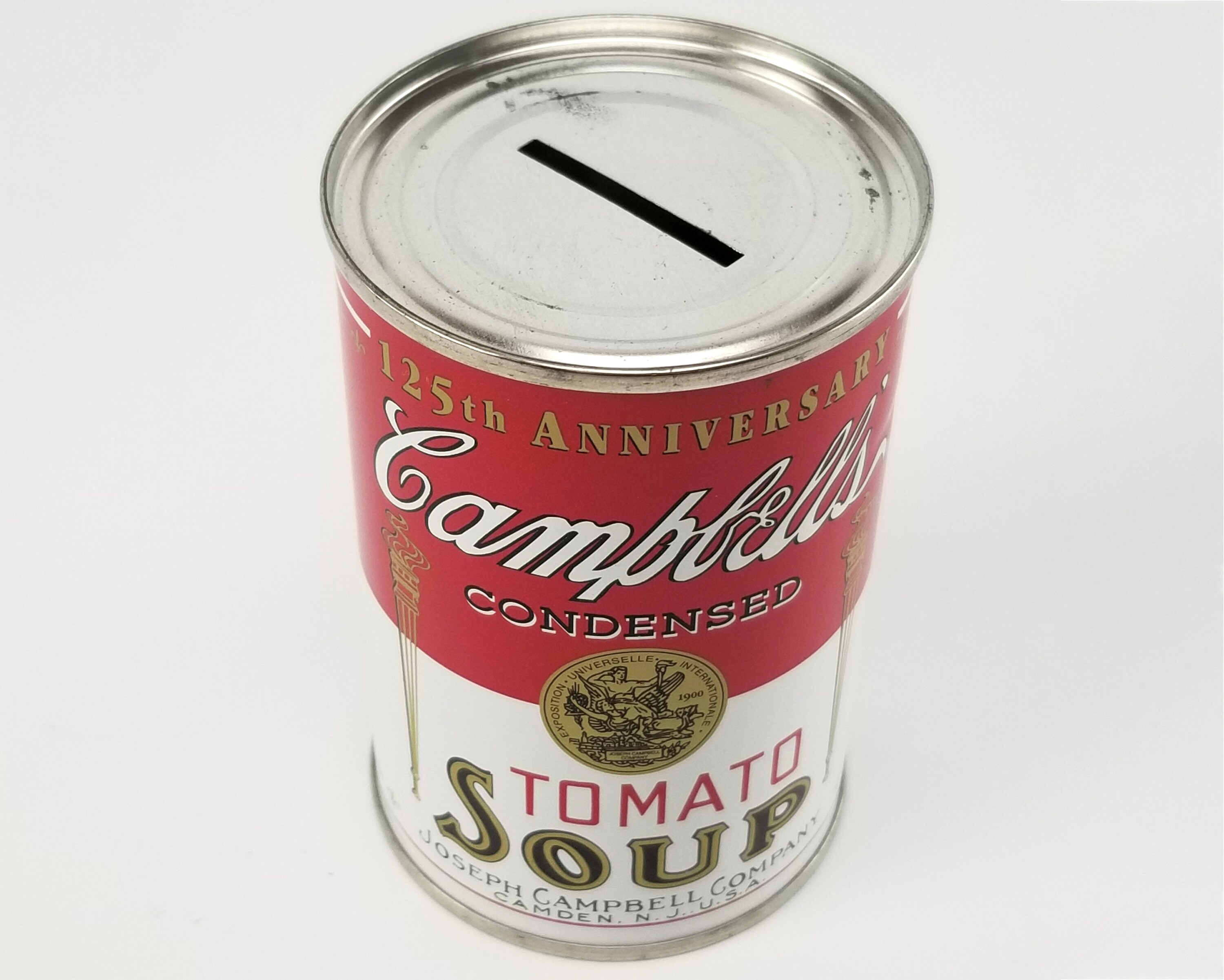 キャンベルのトマトスープ缶貯金箱：125周年記念ポップアート