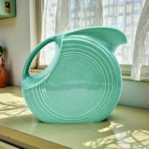 Brocca vintage Fiesta Original Light Green Disc da 67 oz, Fiestaware USA, 7,5" 1936-1951