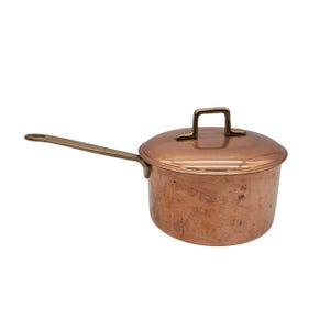Vintage Paul Revere Copper Pot with Brass Handle and Lid - 6.5&quot; Limited Edition