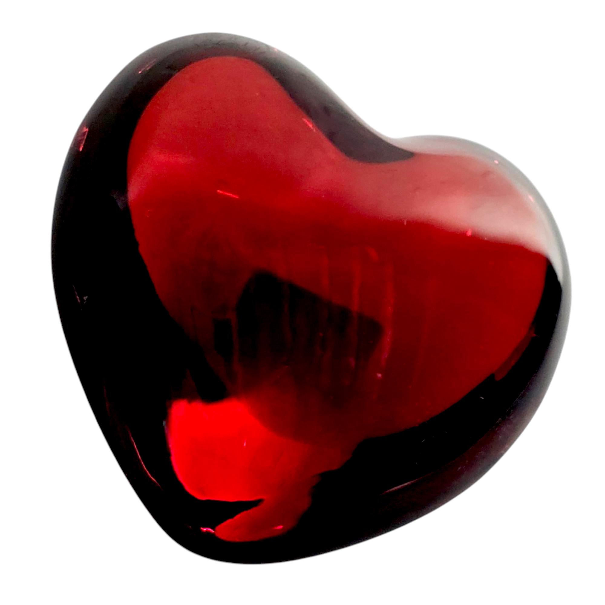 Baccarat Lucky Crystal Heart Ruby Red, 3