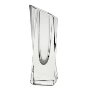 Göran Wärff Sails Vase for Kosta Boda | Signed Swedish Crystal | Modern Art Glass Sculpture | Nordic Minimalist Décor