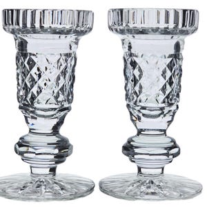 Tipperary Crystal Candle Holder Pair - Elegant Irish Décor - Luxurious Gift for Collectors - Timeless Crystal Accents