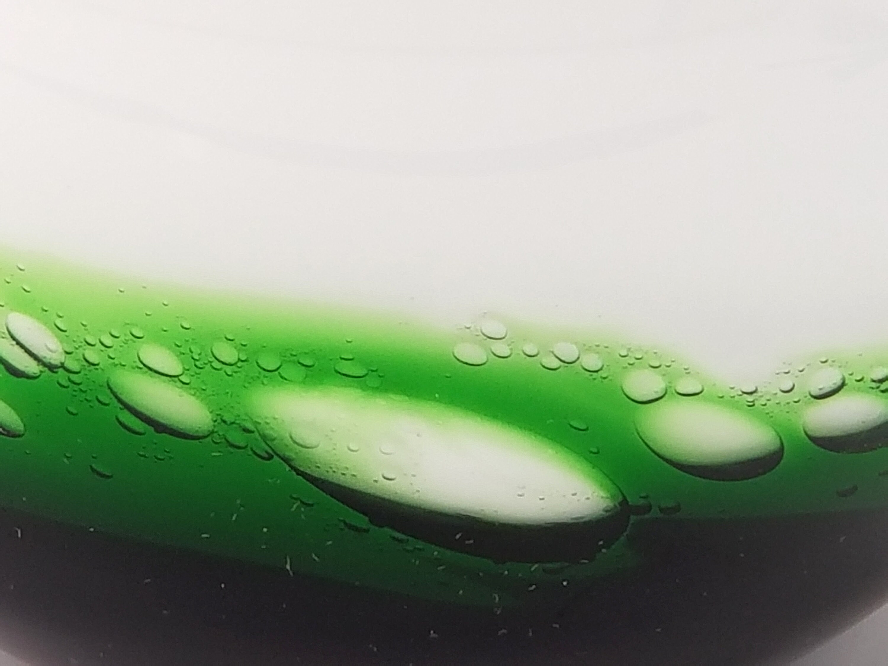 White Art Glass Globe Vase Bubble Cased Ombre Green Hand Blown | Etsy