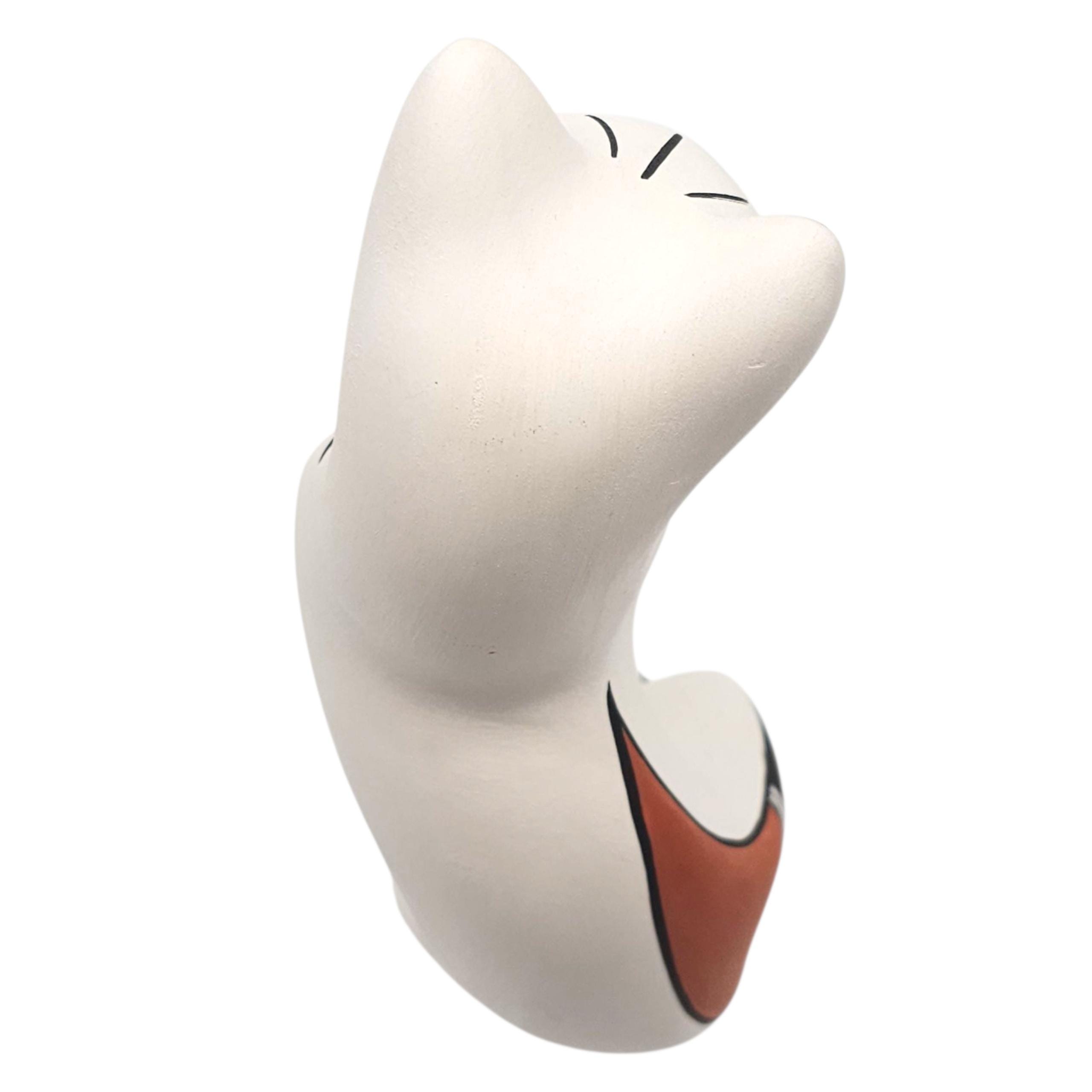 Acoma Pueblo Pottery Cat Figurine by Shirley Chino Hand Painted