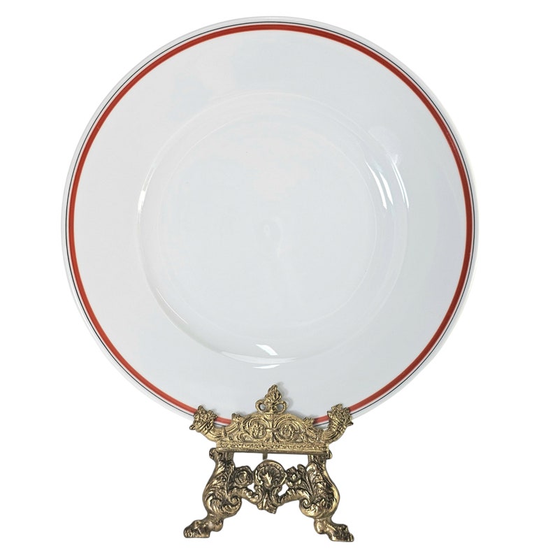 Assiette plate en porcelaine, assiette de buffet Bistrot d'Auteuil, assiette plate Jacques Lobjoy 10,25 po. image 2