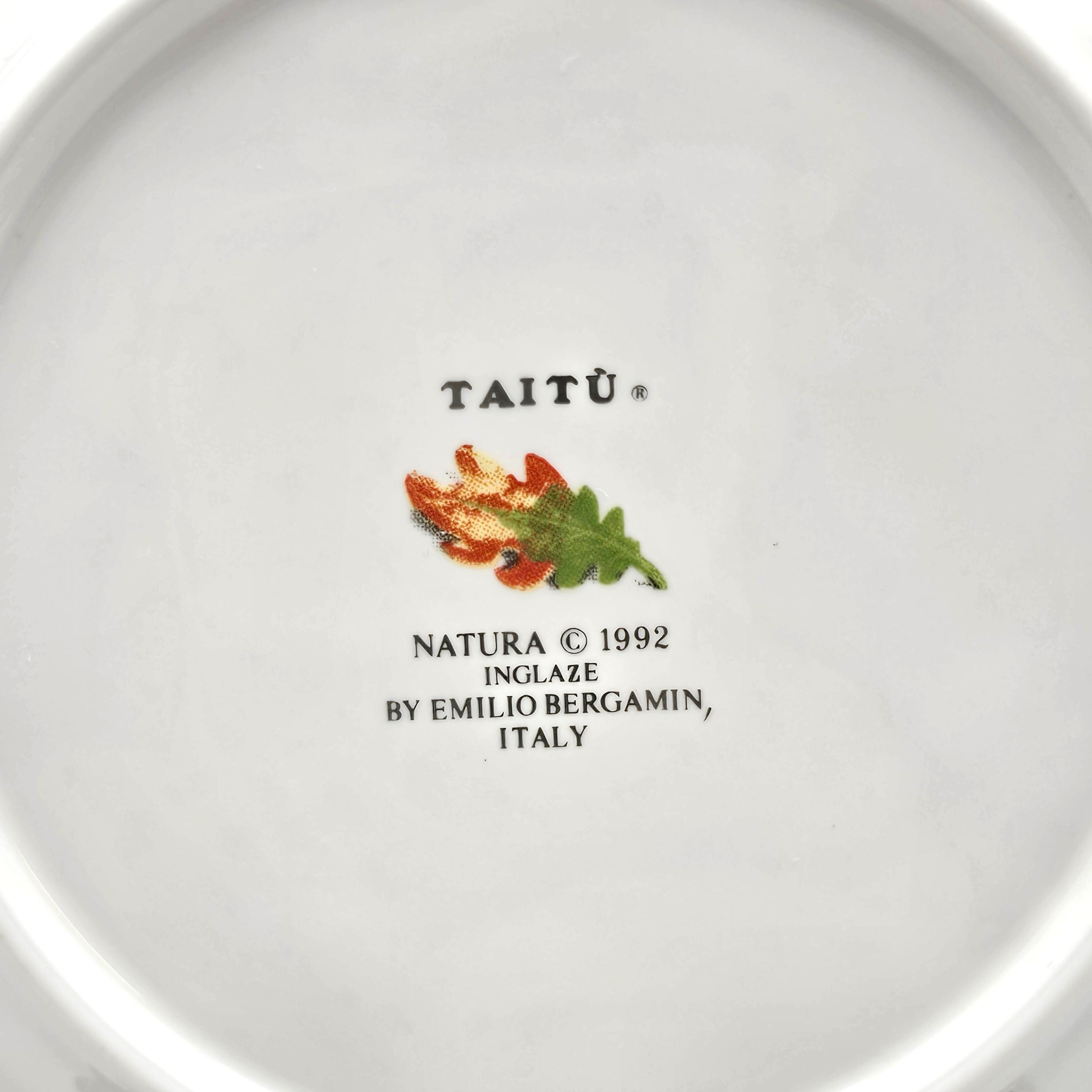 Taitù Natura Bread Plates Set of 3 Emilio Bergamin Italy 1992