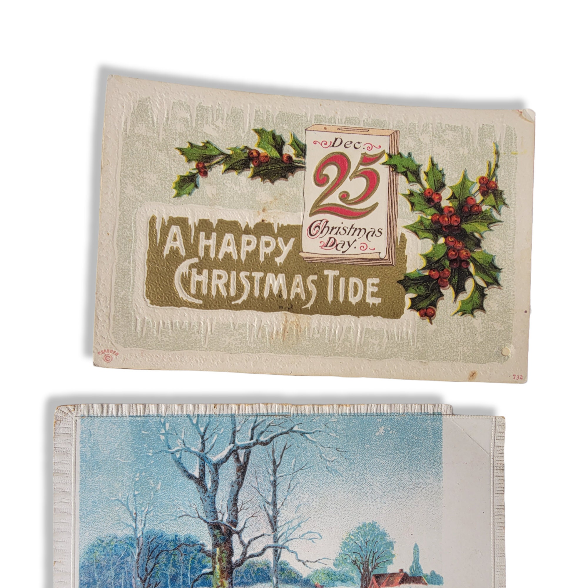 Vintage Christmas Greetings Card Holiday Greeting Cards Etsy