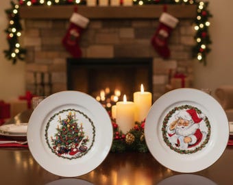 サンタクロースの金属製装飾プレート JASCO クリスマスプレート ジョリーサンタ 高級磁器装飾プレート 22K