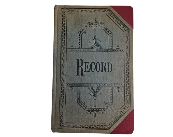 Antique Record Book, Blank Record Book, S.E&M Vernon No.476 Record Book