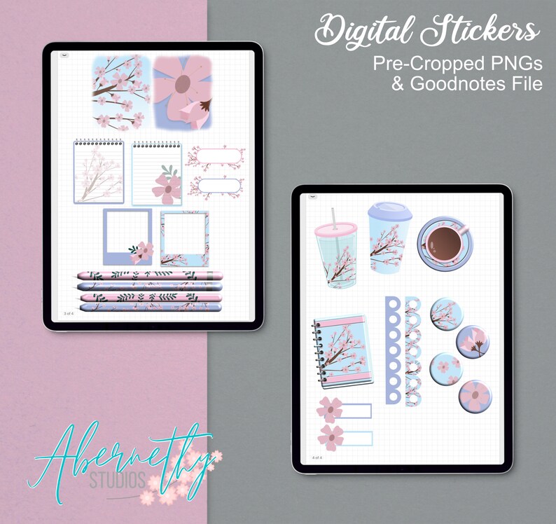 Digital Spring Sticker Sheets 2021 Digital Stickers Spring Digital Planner Stickers Flower - Etsy