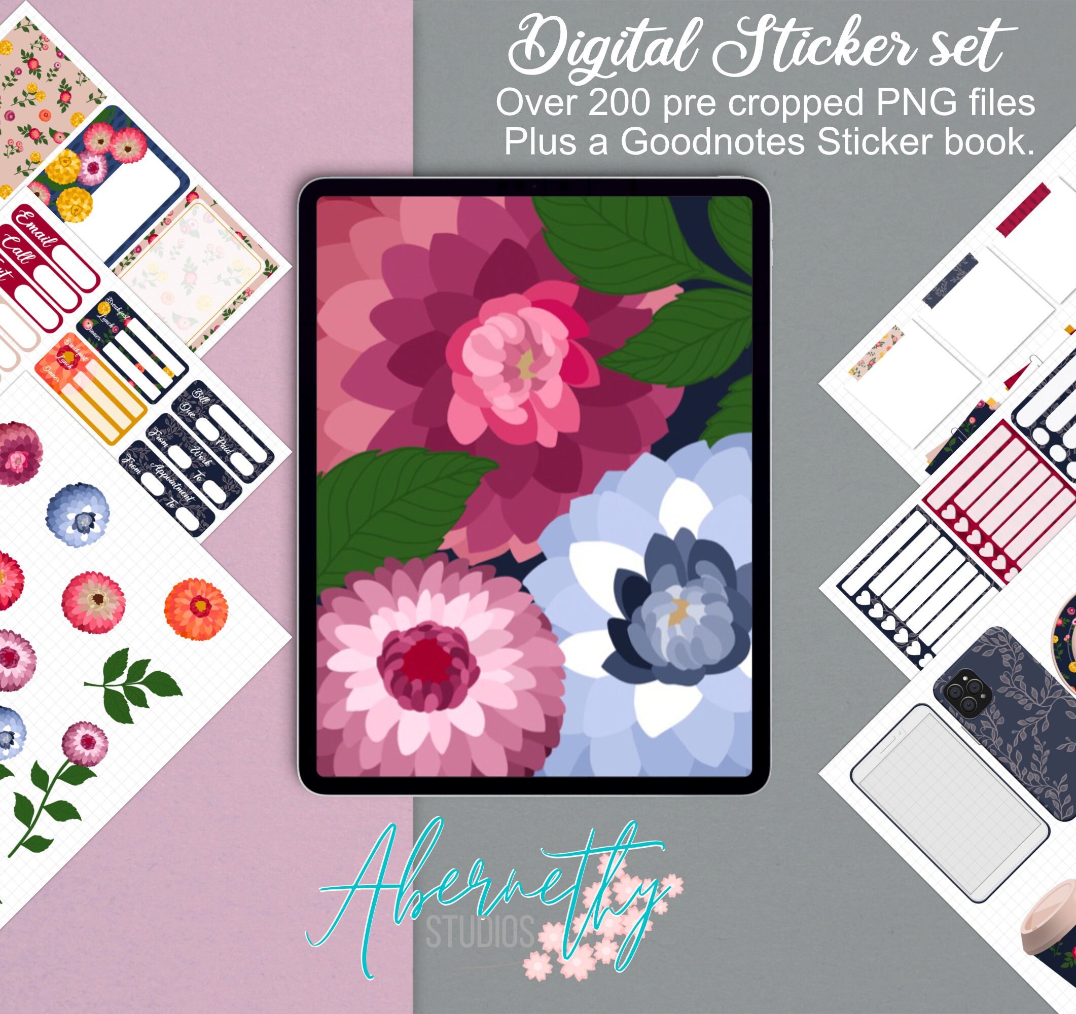 Digital Stickers, Autumn Digital Planner Stickers, iPad Stickers