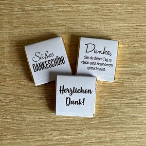 Gastgeschenk Hochzeit Schokolade Schokotäfelchen personalisiert Bild 2