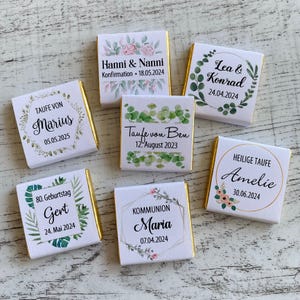 Regalo di battesimo | Barrette di cioccolato al cioccolato | personalizzato