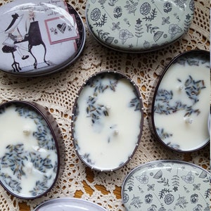 Organic lavender travel candle