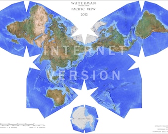 ADD ON MAP Waterman Butterfly Map - Pacific view (Available with purchase of a map at 49 dollars)