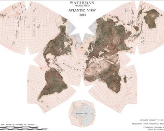 Waterman Butterfly Map - Atlantic View - Earthtone