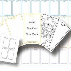 Make Your Own Tarot Cards, Printable Tarot Cards Templates, Customize it yourself, digital file, blank tarot, INSTANT DOWNLOAD