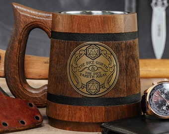 Handcrafted D&D Beer Mug, Engraved Dungeon Master Gift