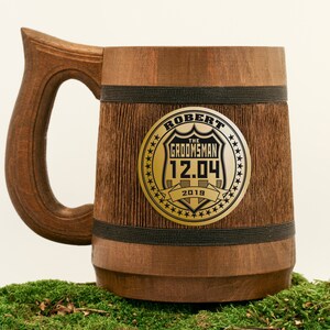 Groomsmen Gift Tankard Personalized Engraved Mug Beer Mens Best Man Father&#39;s Day Gift Custom Beer Stein