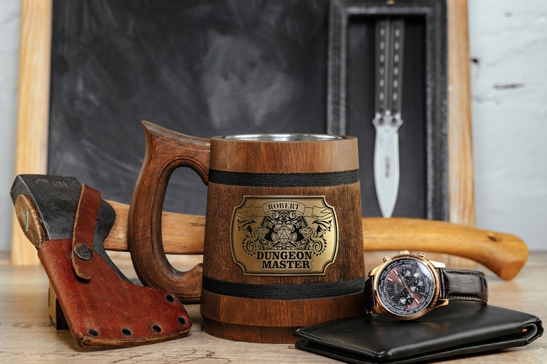 Dungeon Master personalized mug Dungeons and Dragons Gamer With engraved plaque