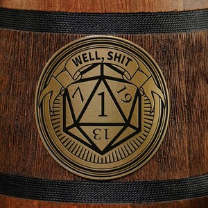 Well Shit Dungeon Master Mug, Dungeons and Dragons, D&D Wooden Stein, Gamer DnD Tankard, Tabletop gaming, Boyfriend birthday mug image 2