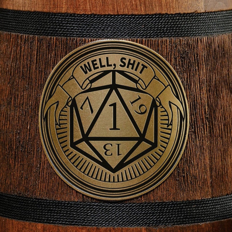 Well Shit Dungeon Master Mug, Dungeons and Dragons, D&D Wooden Stein, Gamer DnD Tankard, Tabletop gaming, Boyfriend birthday mug image 2