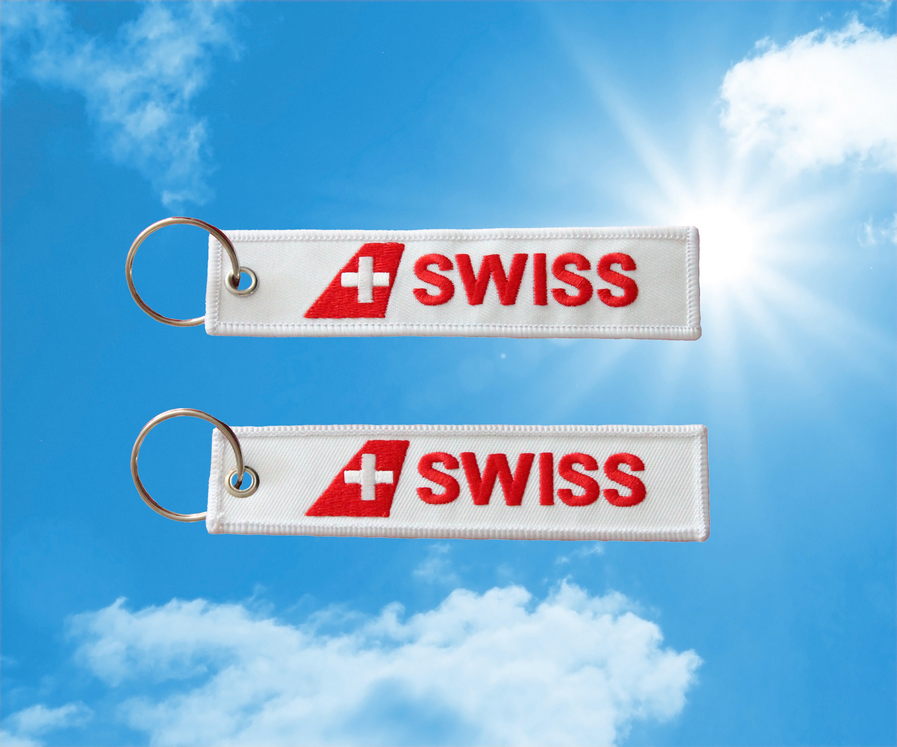 Swiss Air Keychain Keyring Baggage 