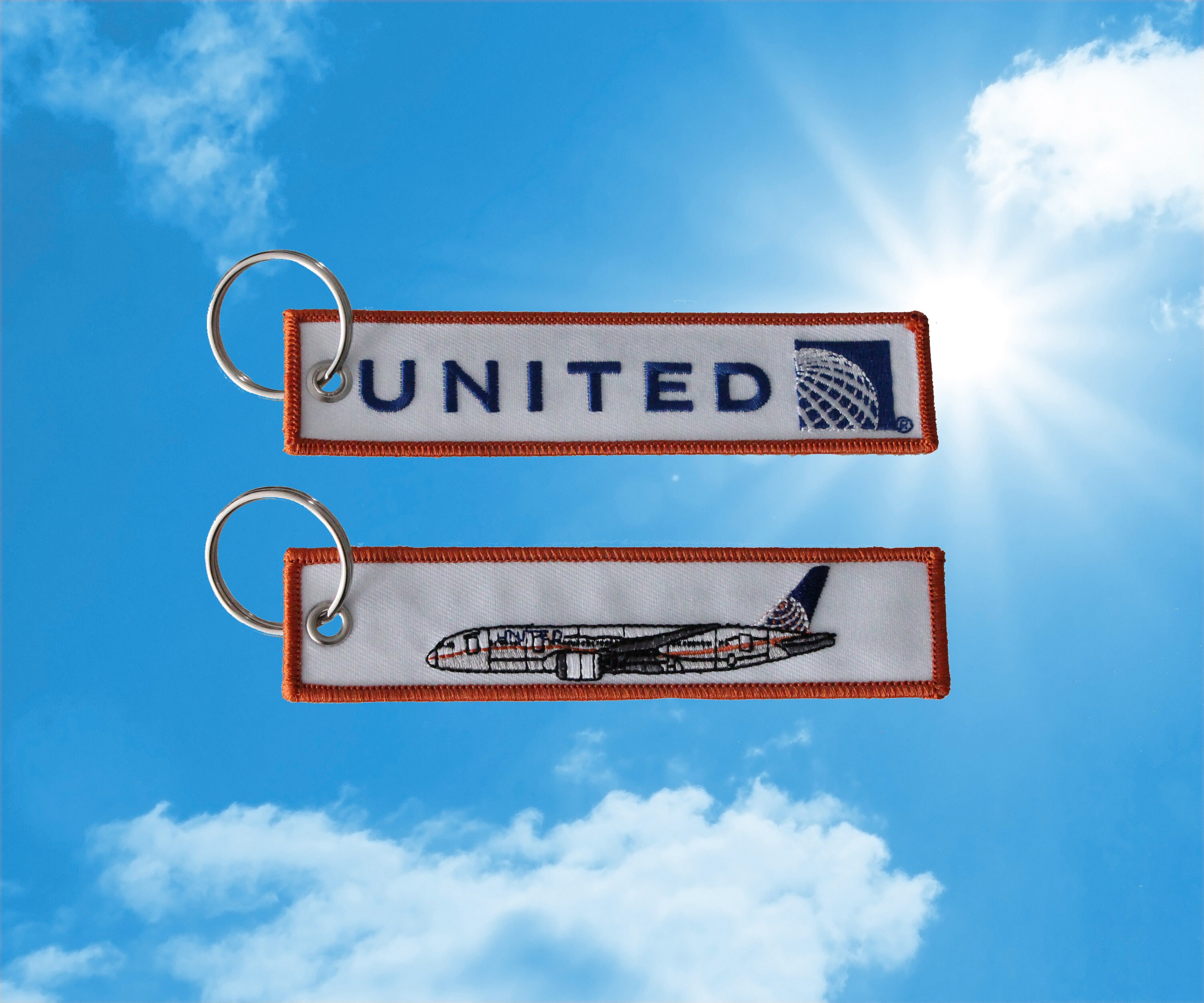 United Airlines Boeing 787 keychain keyring baggage luggage Etsy