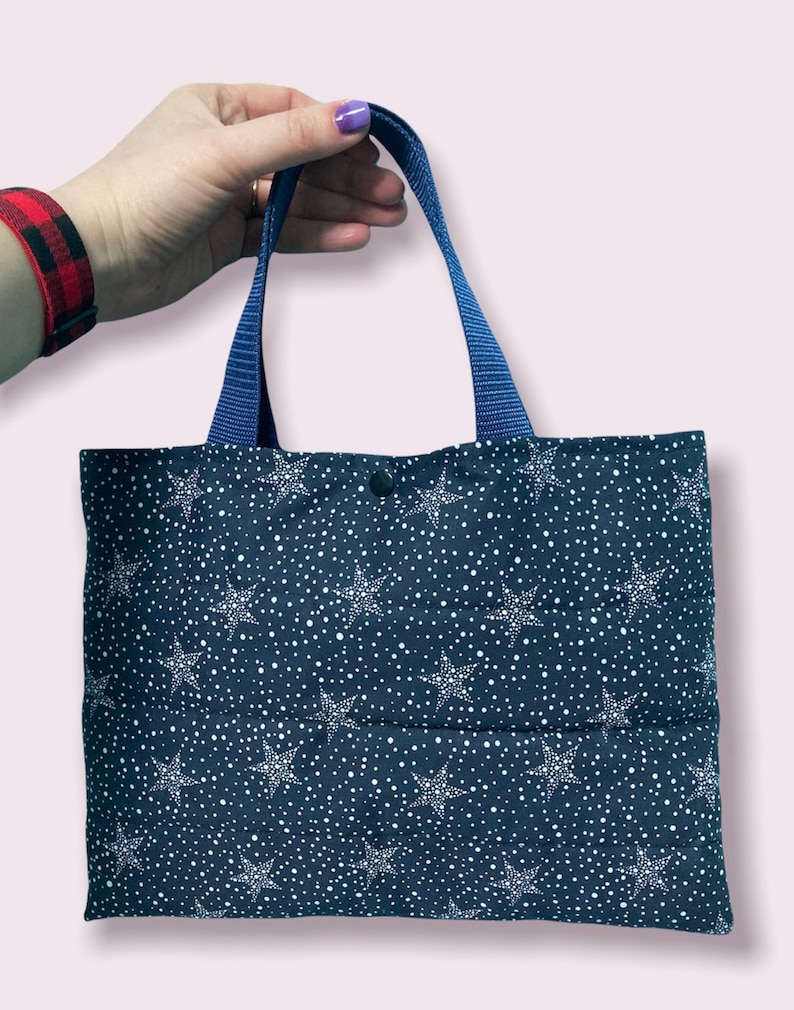 Small Quilted Tote Bag Quilted Lunch Bag Quilted Tablet Bag Etsy