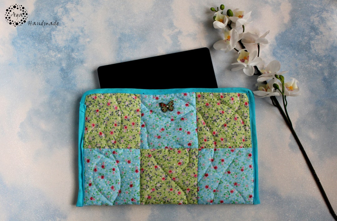 Quilted Tablet Case, Quilted Book Cover, Padded Tablet Case, Book