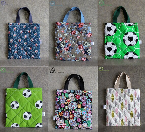 Small Quilted Tote Bag Quilted Lunch Bag Quilted Tablet Bag Etsy