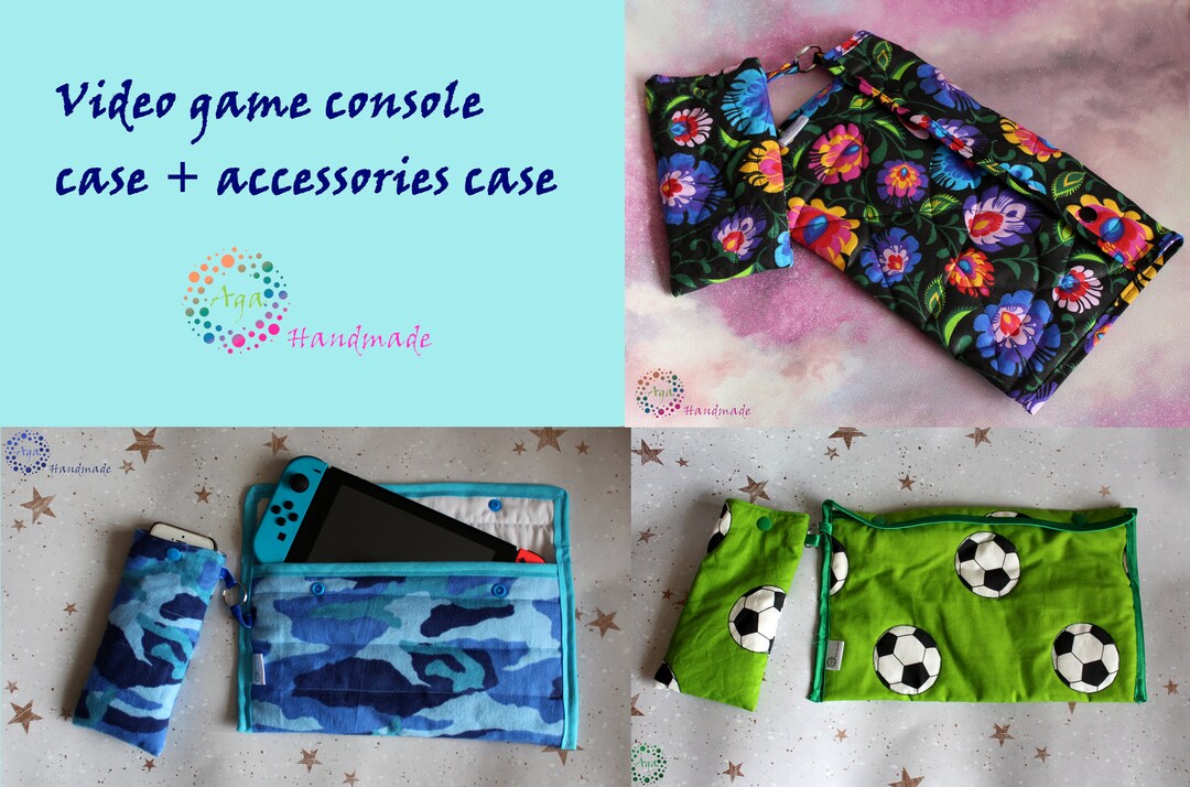 Quilted Video Game Console and Accessories Case Padded Game Etsy