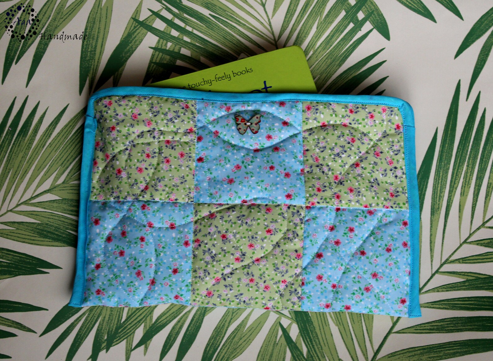 Quilted tablet case Quilted book cover padded tablet case Etsy