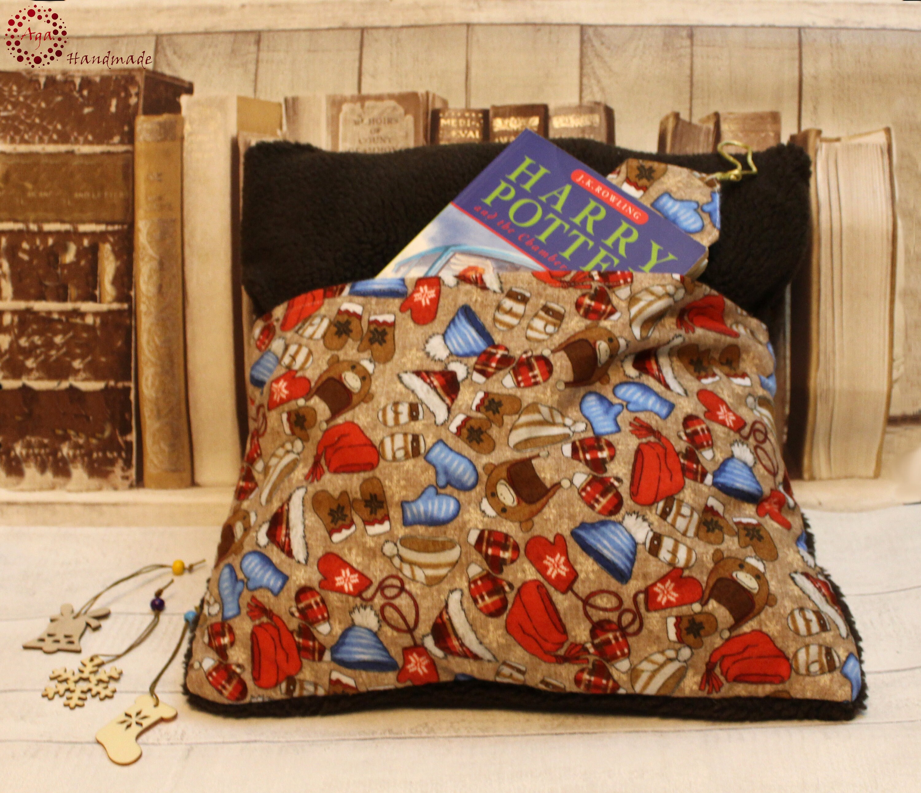 Book Pocket Pillow Cover Book Pocket Cushion Cover Pocket Etsy