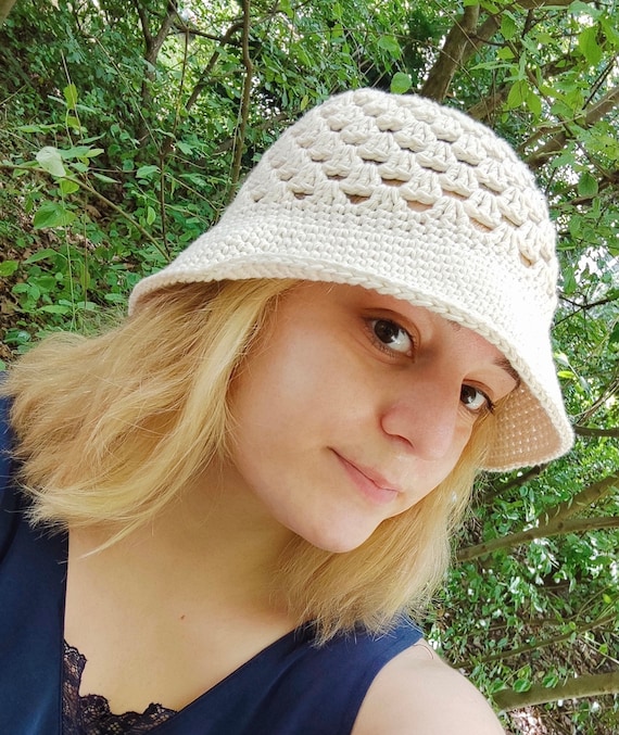 Hand Knitted Bucket hat Hand Knit Cotton Crochet Summer Bucket Hat for Men and Women  main image 3