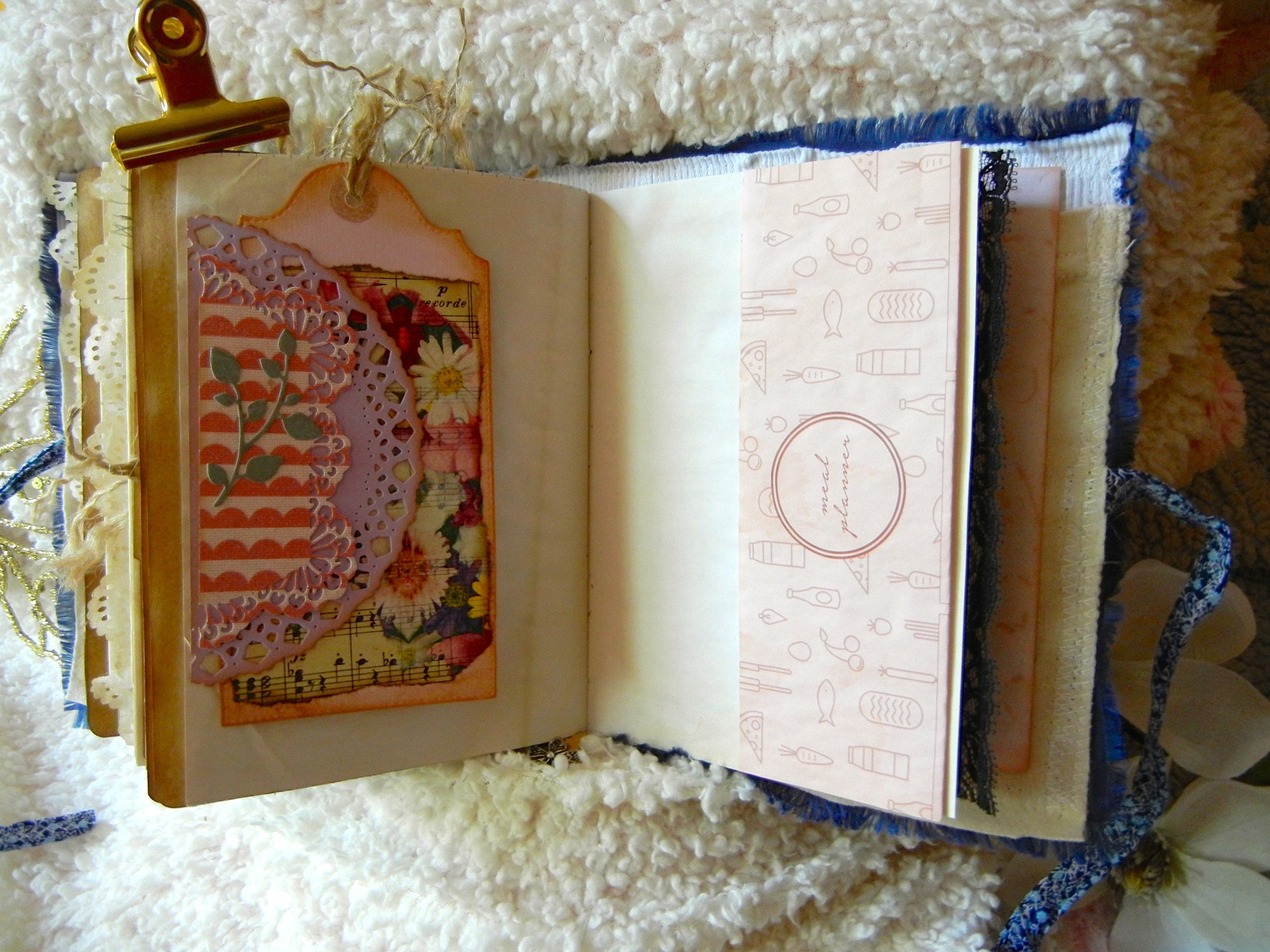 Junk Journal Vintage With Blue Cover (handmade) - Etsy
