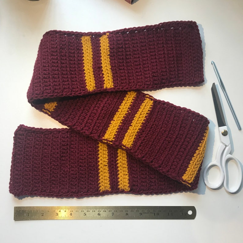 Hogwarts Inspired Gryffindor House Scarf Baby or Toddler Etsy
