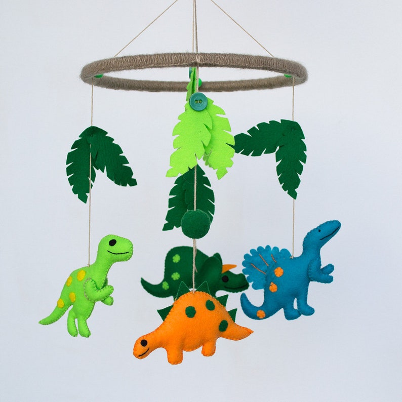 Baby dinosaur mobile crib mobile handmad dino project by Etsy
