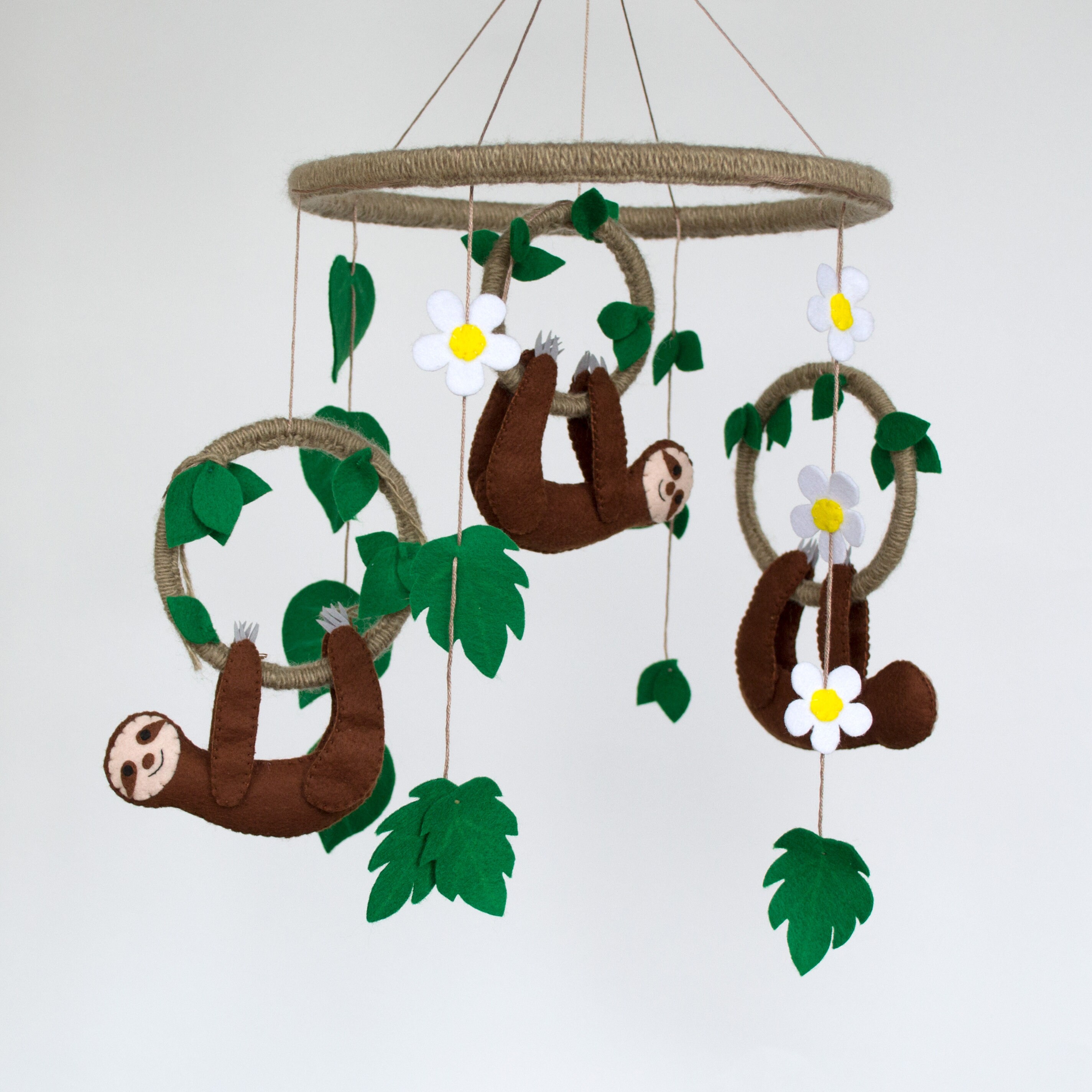 sloth crib mobile