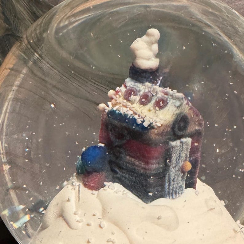 Knitter's Cabin Snow Globe by Amy VanDonsel - Limited Edition of 25 image 2