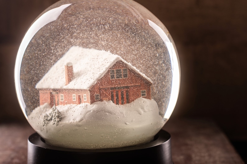 Aangepaste sneeuwbol Uw huis in een wereldbol afbeelding 1