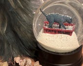Personalized Gray Kitty Litter Snow Globe