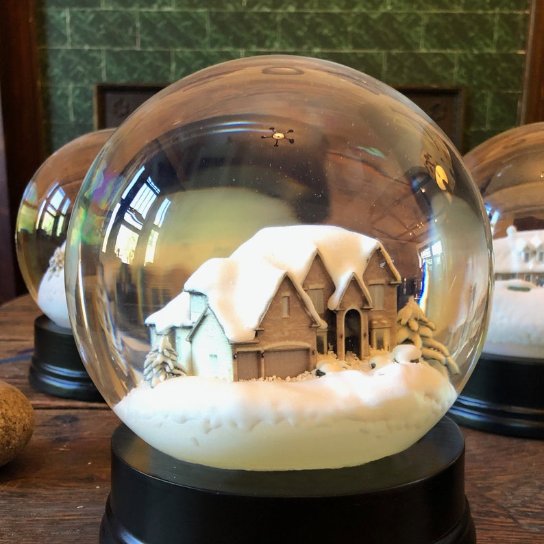 Aangepaste sneeuwbol Uw huis in een wereldbol afbeelding 6